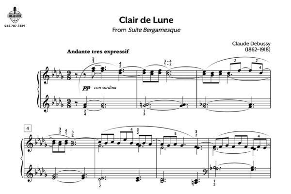 Tác phẩm Clair de Lune của Claude Debussy