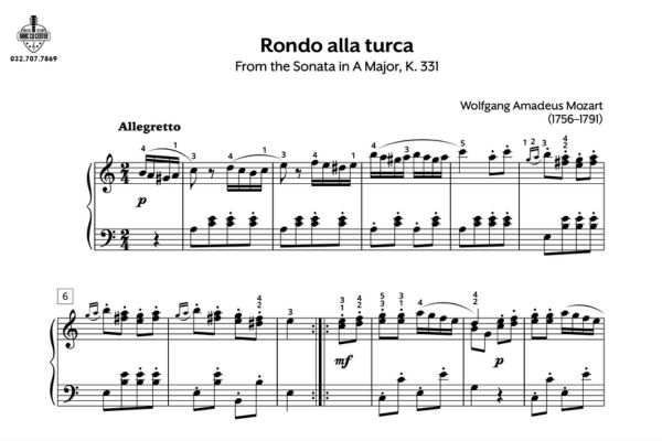 Tác phẩm Rondo alla Turca của Mozart